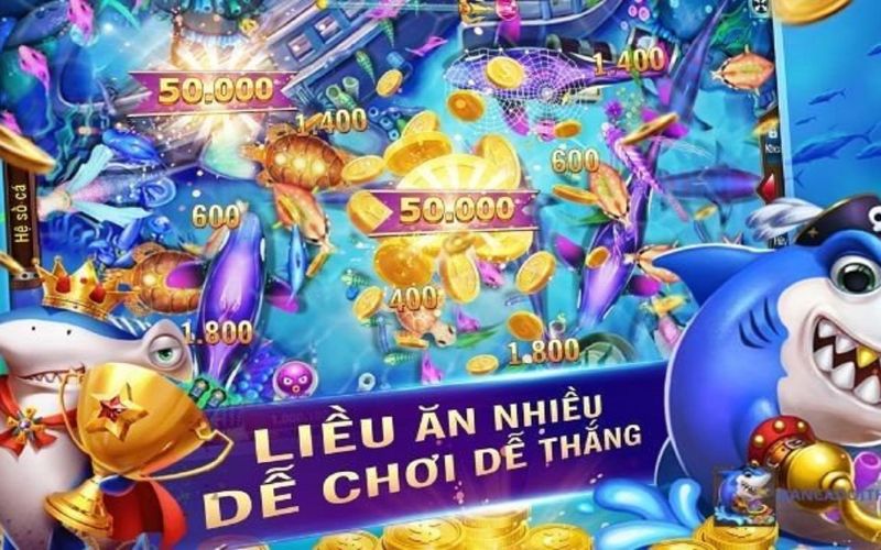 Giao diện game bắn cá đổi thưởng khi xuất hiện cá lớn