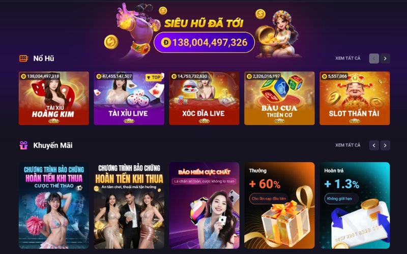 sảnh game đa dạng đầu tư chuyên nghiệp
