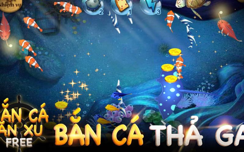 Màn chơi bắn cá xèng với nhiều mục tiêu giá trị cao