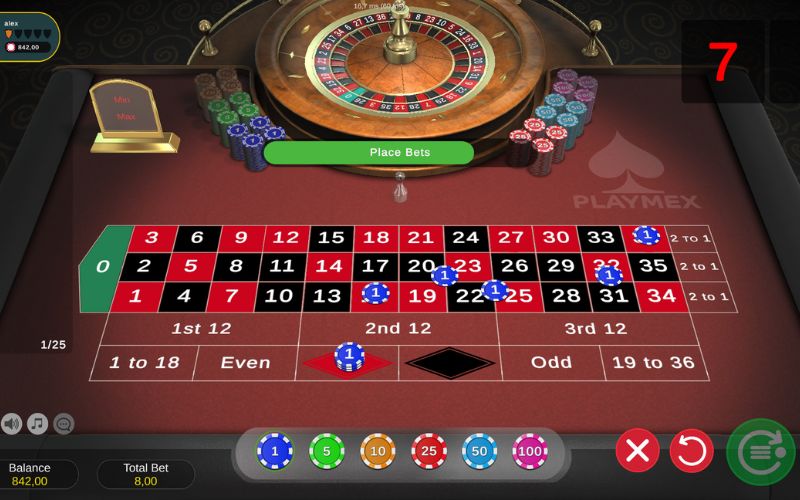 Cách đặt cược số chẵn lẻ khi chơi Roulette