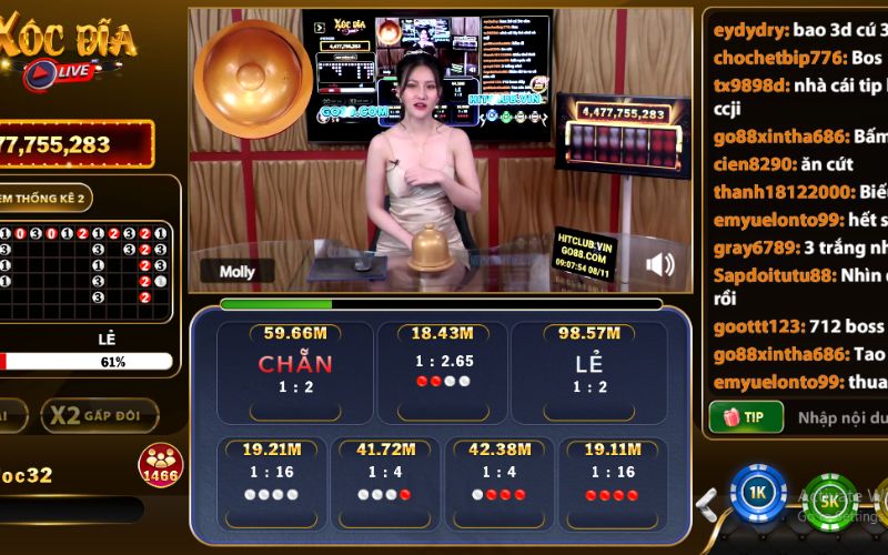Kinh nghiệm đọc cầu xóc đĩa livestream từ người chơi lâu năm